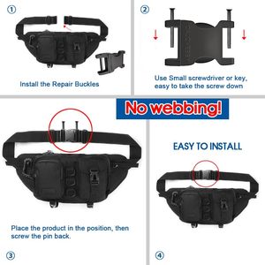 Hebilla de liberación rápida lateral ajustable sin costuras, clip de plástico de repuesto para correas de nailon, mochilas y cinturones. - Product Image 4