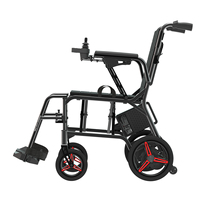 Fauteuil roulant électrique pliable tout-terrain en alliage d'aluminium ultra-léger pour personnes âgées, très vendu