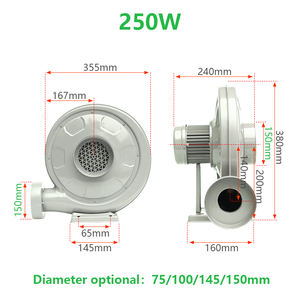 הנמכר ביותר 220v מפוח חשמלי עבור מכונת חיתוך לייזר חריטה בלחץ בינוני מאוורר פליטה - Product Image 3