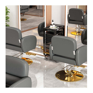 Modern Design Office Furniture <b>Brown</b> Leather Ergonomics Reclining Barber <b>Chair</b> with 360 Degree Swivel for Salon Barber Shop Use - Product Image 5