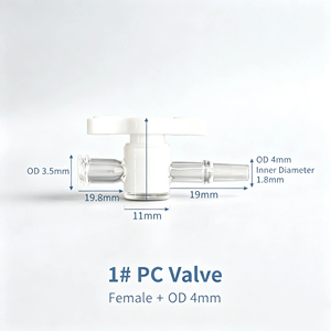 Plastic <b>Hose</b> Transparent Barb Connector Control High Temperature Acid Resistant Water Flow Shut-off Fitting - Product Image 1