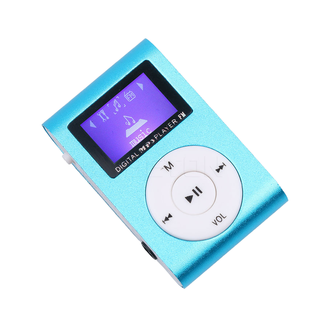 Hot Mini MP3 Player with FM Radio LCD Screen Metal Clip Video & Card Gift
