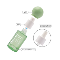 Vente en gros Bouchon à bille Bouteille pompe à lotion en verre Couleur rouge rose Bouteille vide d'huile essentielle avec pipette compte-gouttes