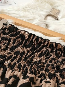 กางเกงขายาวทรงหลวมเอวยางยืดปานกลางลายเสือดาวสไตล์ลำลองสำหรับผู้หญิงตะวันตก ปี 2026 ระบายอากาศได้ดีและให้ความอบอุ่น - Product Image 4