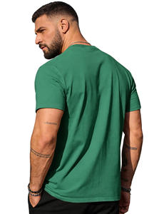 Camiseta de Manga Corta para <span class=keywords><strong>Hombre</strong></span>, Verano 2026, Nueva, Color Sólido, Cuello Redondo, 100% Algodón, 200 g/m², Tejido de Punto, Informal, Deportiva - Product Image 2