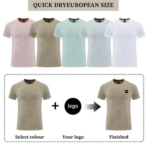 เสื้อยืดออกกำลังกายผู้ชาย ระบายอากาศได้ดี 90% โพลีเอสเตอร์ 10% สแปนเด็กซ์ ชุดกีฬา บริการพิมพ์โลโก้ เสื้อคอมเพรสชั่นผู้ชาย - Product Image 2