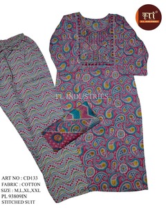 ชุดสูทผ้าฝ้ายเย็บติดกันสำหรับงานปาร์ตี้ลดราคาพิเศษ ดีไซน์คอเสื้อทันสมัย แห้งเร็ว พร้อมผ้าคลุมไหล่เข้าชุดสำหรับผู้หญิง - Product Image 2