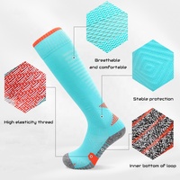 Chaussettes de football antidérapantes en gros, respirantes, avec points en caoutchouc, logo personnalisé, faible MOQ