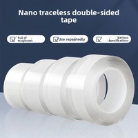 Ruban adhésif PET double face en acrylique nanométrique pour fixer les barres d'alimentation ; Utilisation automobile, sans trace, haute résistance, haute viscosité, lavable
