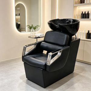 Chaise de lavage de cheveux moderne personnalisée pour salon de coiffure, mobilier de salon de beauté, fauteuil de shampoing - Product Image 3