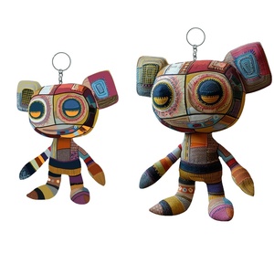 Großhandel Maßgefertigte Hochwertige Plüschtier-Schlüsselanhänger Individueller Stofftier-Anhänger - Product Image 1