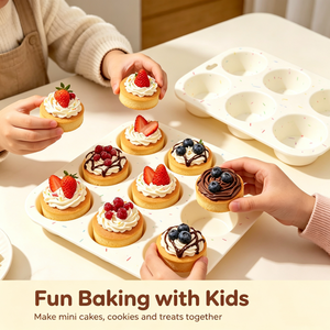 Molde de Silicona para Muffins con Logotipo Personalizado, Ecológico, de Grado Alimenticio, Apto para Lavavajillas y Microondas - Product Image 1