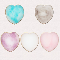 1 pièce Palette de nail art en résine en forme de cœur, pour gel et vernis, plateau de mélange, plateau de peinture, outil de présentation pour ongles