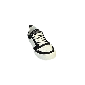 Chaussures décontractées pour hommes, style sport tendance, bout rond blanc, lacets, dessus en PU, semelle en caoutchouc, toutes saisons, pour la marche - Product Image 1