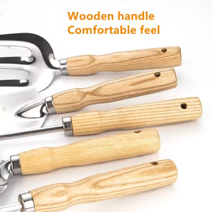 Outils de jardinage <span class=keywords><strong>en</strong></span> acier inoxydable de style <span class=keywords><strong>japonais</strong></span>, outils de plantation de qualité DIY <span class=keywords><strong>pour</strong></span> le jardinage <span class=keywords><strong>en</strong></span> plein air, 5 pièces - Product Image 5