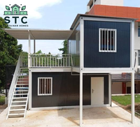 Casa Contenedor Negra de 20 pies, Casa Modular, Casa Prefabricada, Mini Casa, Oficina Prefabricada Desmontable, Fácil de Montar, Paquete Plano