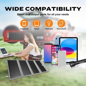 Outdoor <b>Solar</b> Panels <b>Charger</b> 30W <b>Solar</b> Power Camping Sun Panel <b>USB</b> & Type C Foldable Compatible with Cellphone Mobilephone - Product Image 6