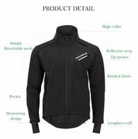 Jaket dan Celana Olahraga Musim Dingin CBR ODM Leisure, Bahan Fleece Thermal Anti Angin dengan Reflektor, untuk Bersepeda dan Berkendara Motor