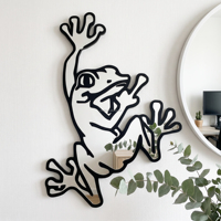 Miroir mural en acrylique en forme de grenouille, design personnalisé, miroir d'anime animal de dessin animé pour chambre d'enfant et crèche