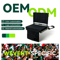 Siège de stade en gros avec coussin épais de 8 cm, tissu Oxford 600D, cadre en acier, chaise pliante pour gradins, capacité 120 kg, pour sports de plein air