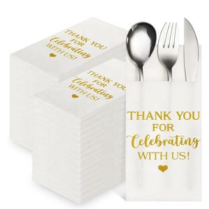 ผ้าเช็ดปากสีขาวแบบใช้แล้วทิ้งสำหรับงานปาร์ตี้หรืองานแต่งงาน - Product Image 5