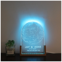 Nom personnalisé arc acrylique en forme de U Base en bois pour ami cadeau décoration de la maison