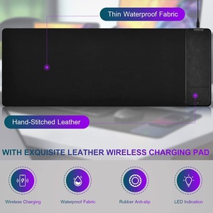 RGB PC Chuột chơi game pad 15W nhanh không dây sạc có thể gập lại chống trượt Chuột Mat văn phòng nhà-cao su bền - Product Image 6