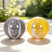 Ballon de plage gonflable en PVC transparent avec paillettes et brillants, jouet aquatique transparent pour enfants et adultes, décoration de fête