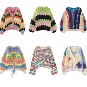 Cardigan tricoté décontracté <span class=keywords><strong>gris</strong></span> pour femme, nouvelle collection automne 2025, col roulé, vêtement d'extérieur en nylon/acrylique de haute qualité, anti-boulochage - Product Image 1
