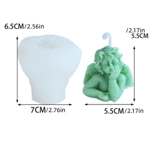 Wholesale UNIMOULD Durable Eco-Friendly Angel Baby <b>Silicone</b> <b>Resin</b> <b>Mold</b> 3D DIY Home Decoration Scented Candle Mould Dishwasher - Product Image 5