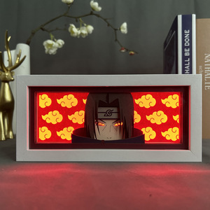 Boîte à ombres 3D colorée et amusante en papier découpé, lampe de nuit LED 16 couleurs, alimentée par USB et piles, pour chambre d'enfant et bureau d'étude - Product Image 3