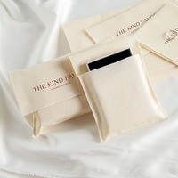 Enveloppe en mousseline naturelle promotionnelle avec logo personnalisé sac à poussière de protection en toile et coton pour cahier