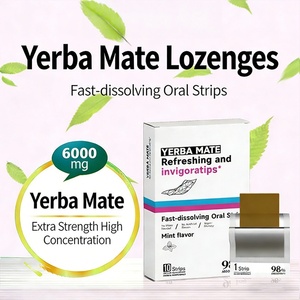 Tiras Orales de Yerba <span class=keywords><strong>Mate</strong></span> de Disolución Rápida con Sabor a <span class=keywords><strong>Menta</strong></span> para Energía Natural, Concentración y Apoyo al Metabolismo (OEM) - Product Image 2