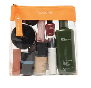 Kadın şeffaf plastik makyaj organizatör torbalar bolsas maquillaje cosmeticos seyahat makyaj çantaları şeffaf PVC kozmetik çantası