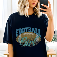 Transfert thermocollant en strass motif fille footballeuse pour T-shirt, vente en gros usine