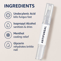 Soin antifongique et antibactérien pour les ongles à base de plantes, réparateur pour ongles gris, à l'acide undécylénique, liquide à absorption facile