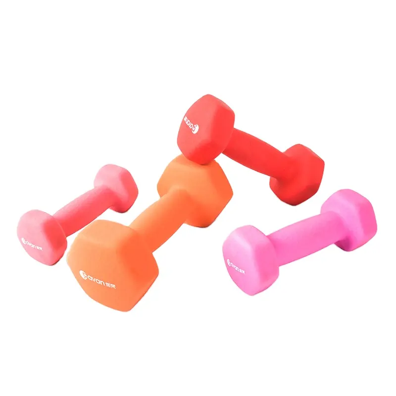 NAFUNG hot sale hex small dumbbell Color neoprene dumbbells Women gym dumbbells