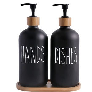 Dispensador de Sabão com Bandeja, Pacote com 2 Frascos para Sabão Líquido para Mãos e Louças, para Banheiro e Cozinha - Product Image 5