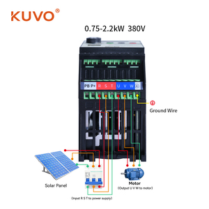 KUVO KV10 ตัวควบคุมความถี่ V/F ประสิทธิภาพสูง 220V/380V 0.75kw 1.5kw 2.2kw VFD ไดรฟ์ปรับความถี่ 3 เฟส พร้อม RS485 - Product Image 2