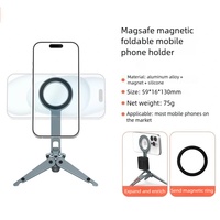 Soporte Magnético Plegable para Teléfono con Trípode |   Diseño de Gancho Mantis de Aleación de Aluminio |   Soporte de Expansión Magnético de Doble Cara + Soporte para Dispositivos Fríos