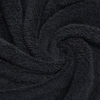Cape de coiffure en coton noir très absorbante, résistante au blanchiment, avec logo personnalisé pour salon, nail art et SPA – Serviette de barbier