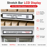 Écran LCD ultra-large personnalisé 1920x360 pour affichage numérique sur étagère, 15,6 pouces