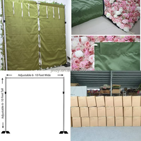 Hochzeits-Wanddekoration Zubehör 2,4m X 2,4m Dekor Blumen-Hintergrund 3D Rote Seiden-Rosen Künstliche Blumenwand