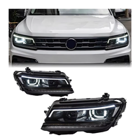HETOP untuk Tiguan MK2 2016-2021 DRL Upgrade Lampu Depan Sein Lampu Utama Modifikasi Perakitan Sein Aksesoris Mobil untuk VW