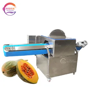 Automatic Vegetable Fruit Half Splitting Cutter Machine Pumpkin Wax Gourd Half Cutting Machine