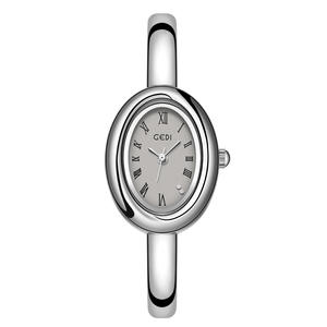 Reloj de Pulsera Ovalado Vintage para Mujer con Esfera Romana, Minimalista, Elegante, de Cuarzo, para Navidad, Estilo Moderno - Product Image 1