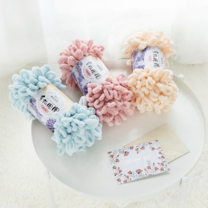 Factory Supplier Puffy <b>Yarn</b> Chenille Loop <b>Yarn</b> No Needles No Hook Finger Crochet Knitting Velvet Plush Soft Baby Blanket - Product Image 6