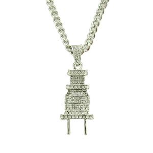 Usine Stock halloween bijoux hip hop <span class=keywords><strong>rap</strong></span> alliage et plein strass <span class=keywords><strong>plug</strong></span> pendentif collier - Product Image 2