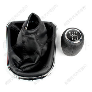 Poignée de levier de vitesses en cuir Chevrolet Cruze 08-15, 6 vitesses, design ergonomique perforé - Product Image 4