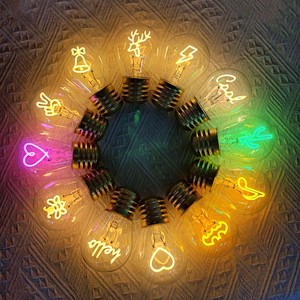 Ampoule LED Edison, forme de dessin animé Edison, lampe décorative, LED changeant de couleur, veilleuse, lampe décorative rechargeable - Product Image 2